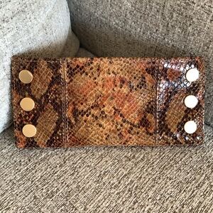 Hammitt 110N Wallet in Centerpiece Snake with Brushed Gold Hardware!! NWOT